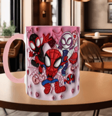 Örümcek adam Baskı içi ve Kulpu Renkli Kupa