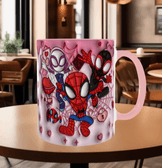 Örümcek adam Baskı içi ve Kulpu Renkli Kupa