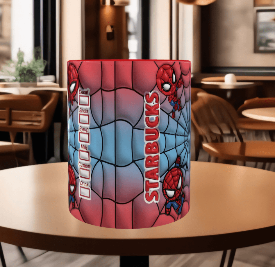 Örümcek adam Baskı içi ve Kulpu Renkli Kupa