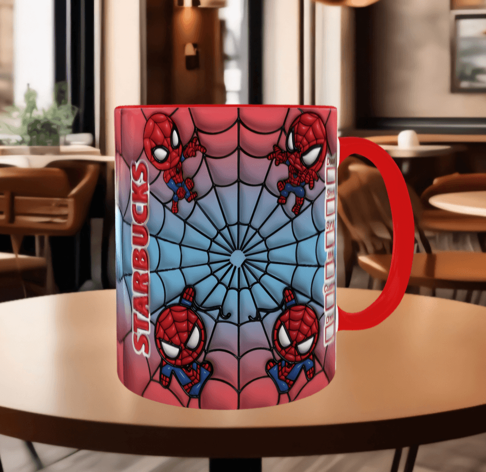 Örümcek adam Baskı içi ve Kulpu Renkli Kupa