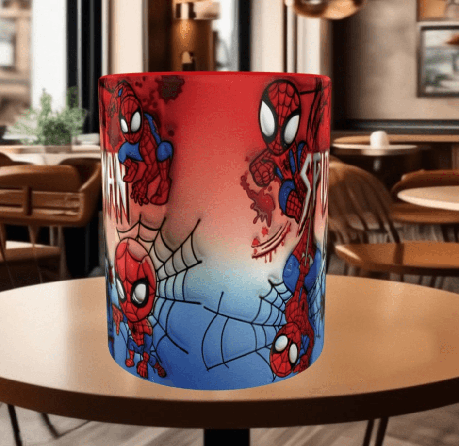 Örümcek adam Baskı içi ve Kulpu Renkli Kupa