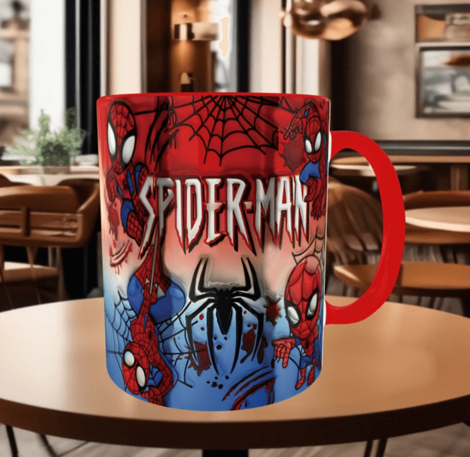 Örümcek adam Baskı içi ve Kulpu Renkli Kupa