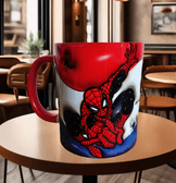 Örümcek adam Baskı içi ve Kulpu Renkli Kupa