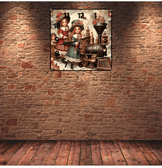 Noel gecesi christmas vintage baskı metal hediyelim dekoratif kaliteli duvar saati