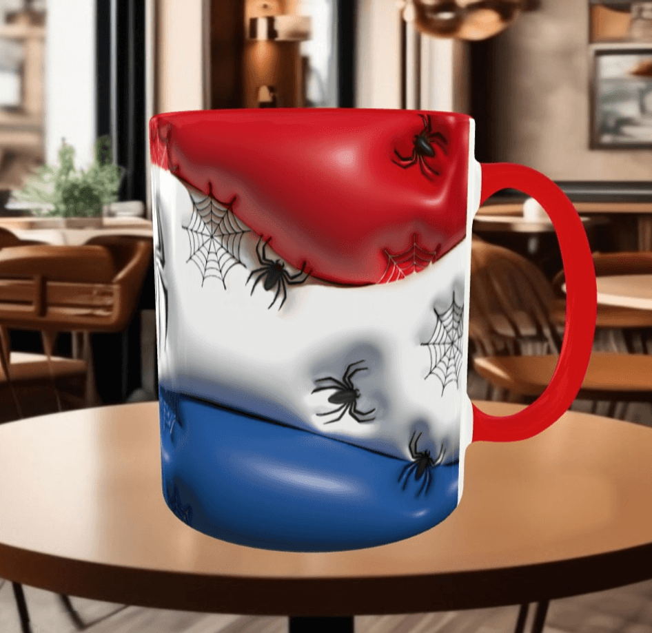 Örümcek adam Baskı içi ve Kulpu Renkli Kupa