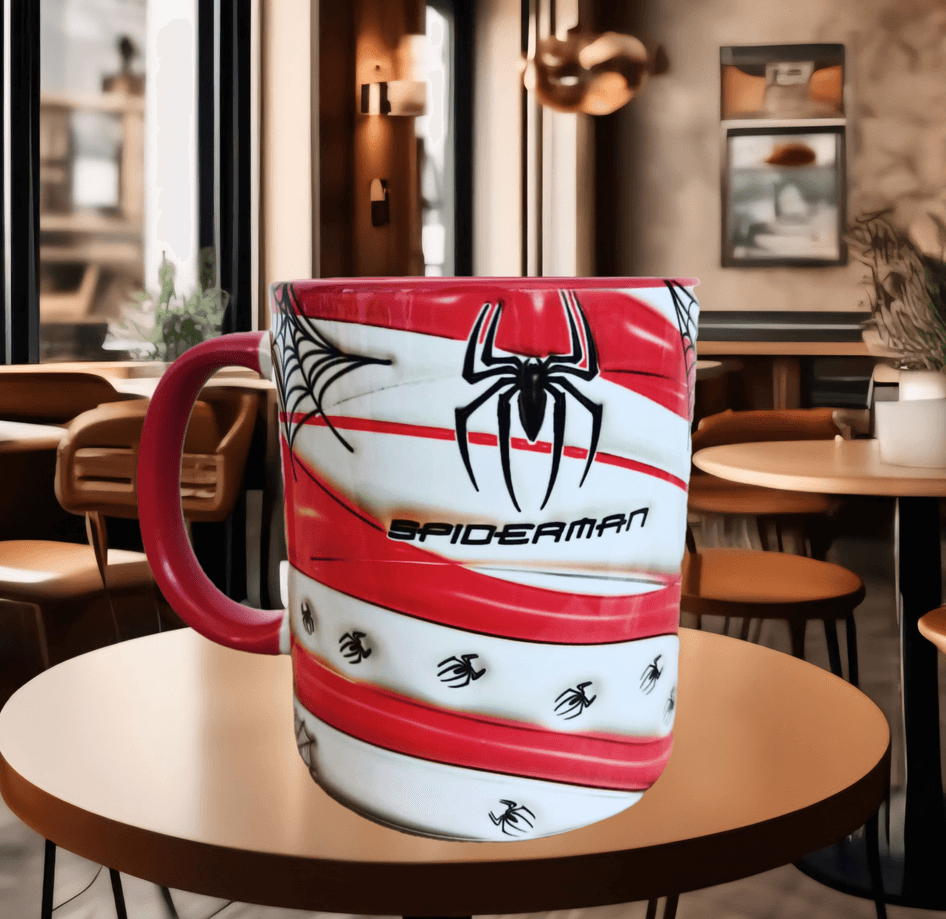 Örümcek adam Baskı içi ve Kulpu Renkli Kupa