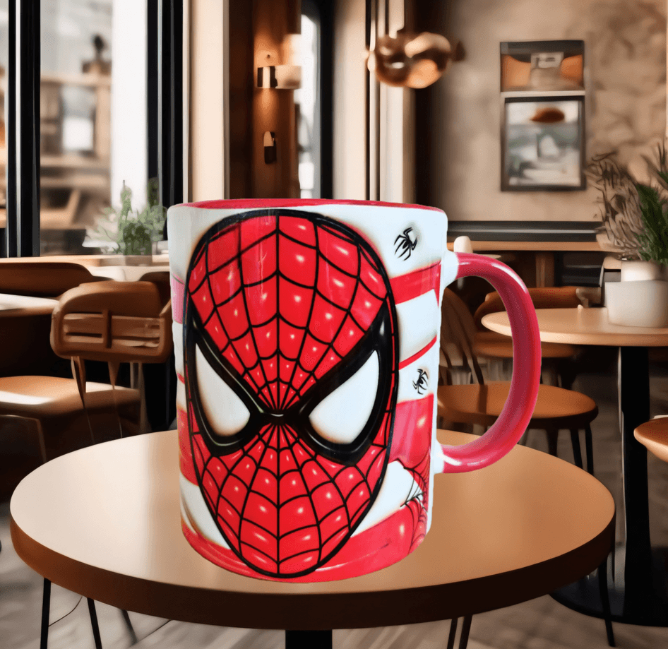 Örümcek adam Baskı içi ve Kulpu Renkli Kupa