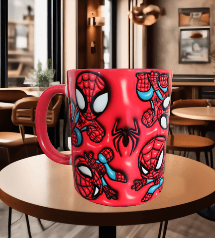 Örümcek adam Baskı içi ve Kulpu Renkli Kupa