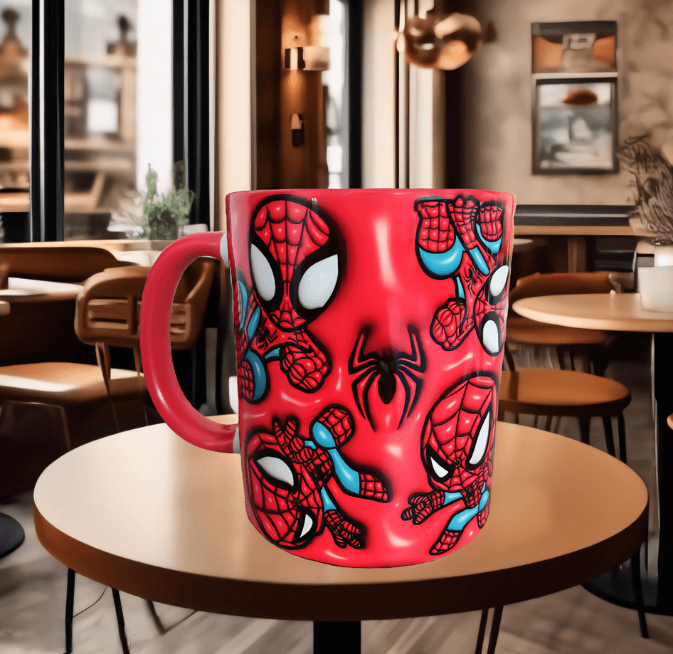 Örümcek adam Baskı içi ve Kulpu Renkli Kupa