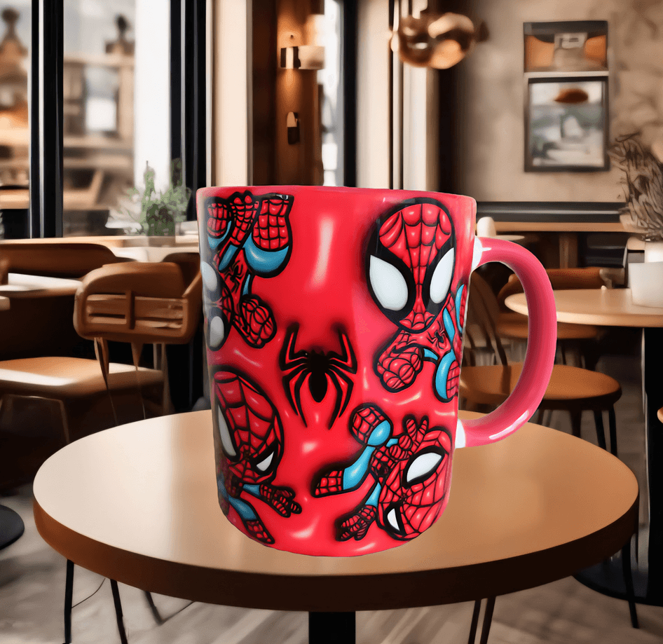 Örümcek adam Baskı içi ve Kulpu Renkli Kupa