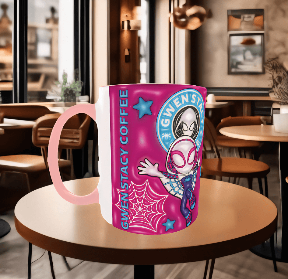 Örümcek adam Baskı içi ve Kulpu Renkli Kupa