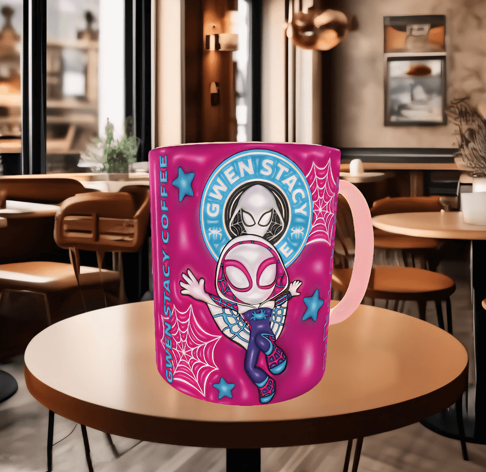 Örümcek adam Baskı içi ve Kulpu Renkli Kupa