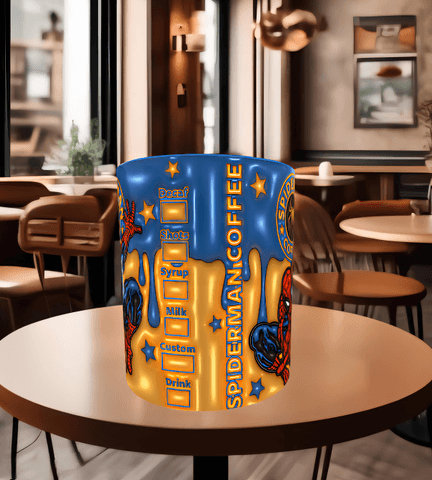 Örümcek adam Baskı içi ve Kulpu Renkli Kupa