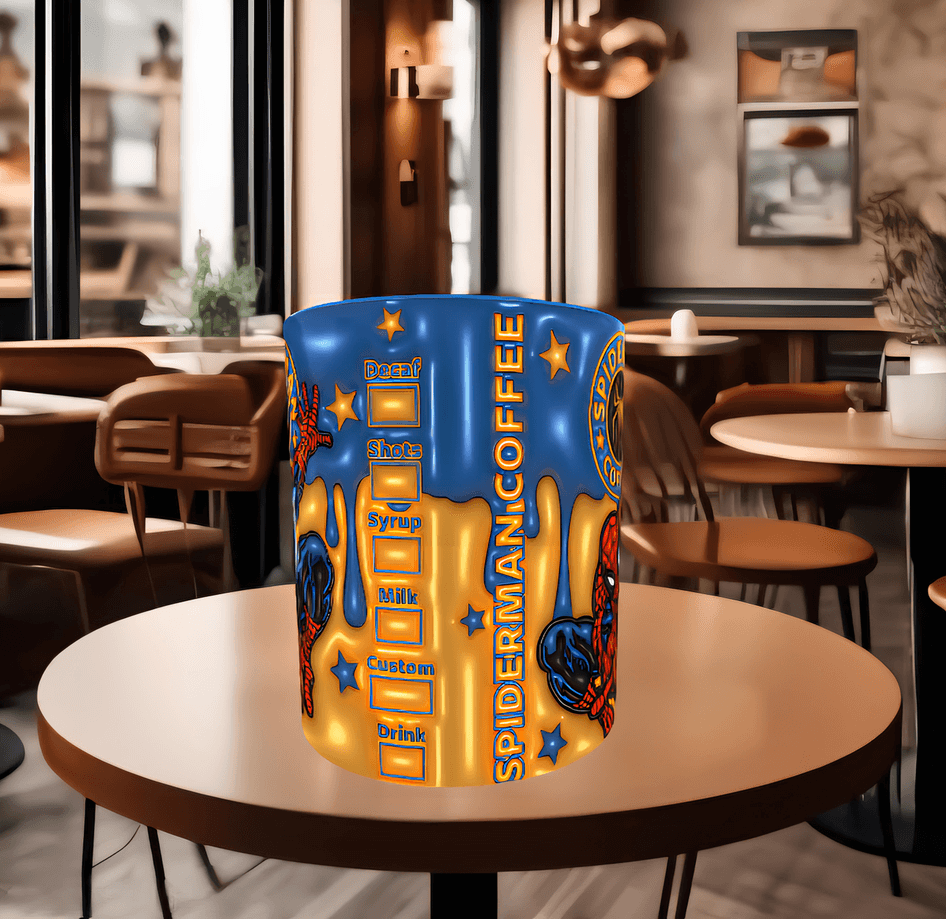 Örümcek adam Baskı içi ve Kulpu Renkli Kupa