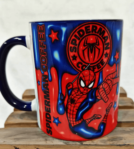 Örümcek adam Baskı içi ve Kulpu Renkli Kupa