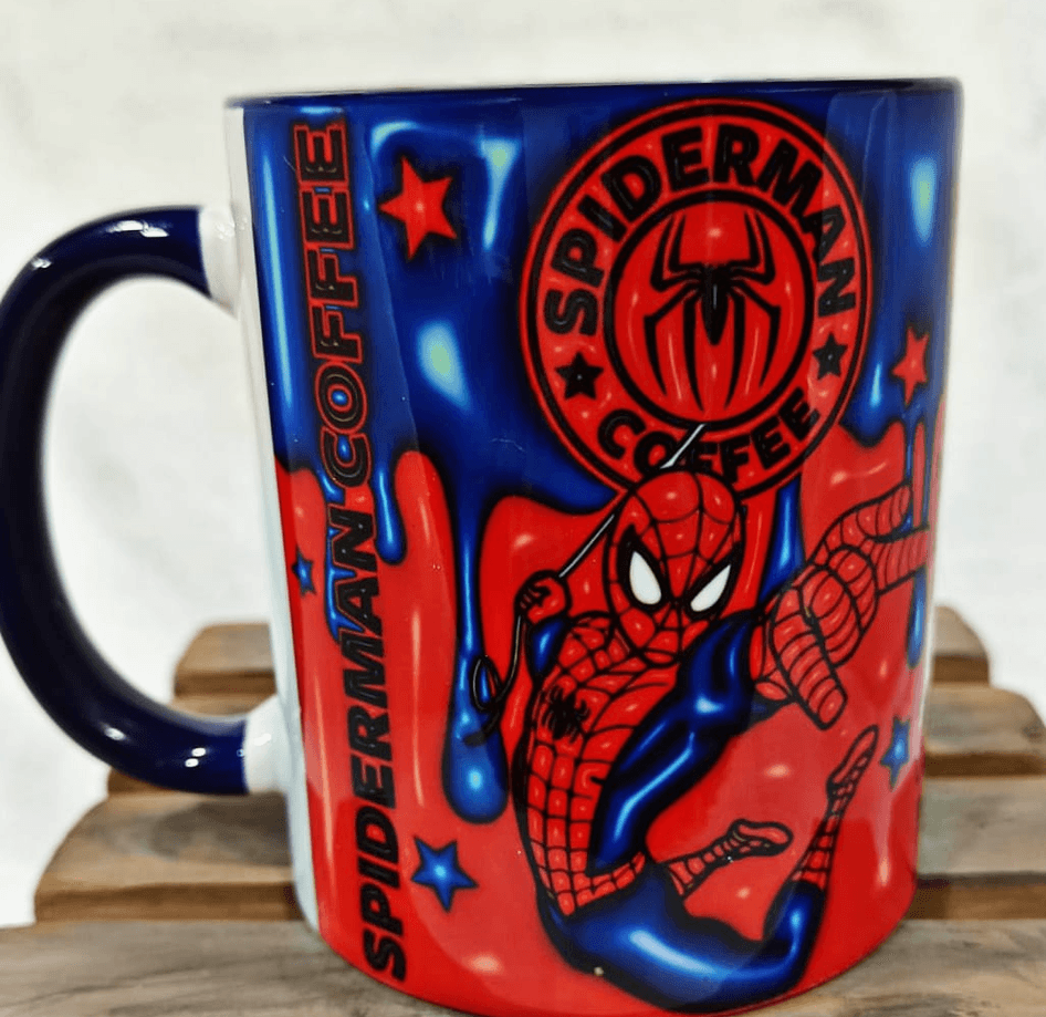 Örümcek adam Baskı içi ve Kulpu Renkli Kupa