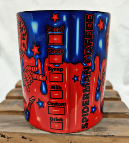 Örümcek adam Baskı içi ve Kulpu Renkli Kupa