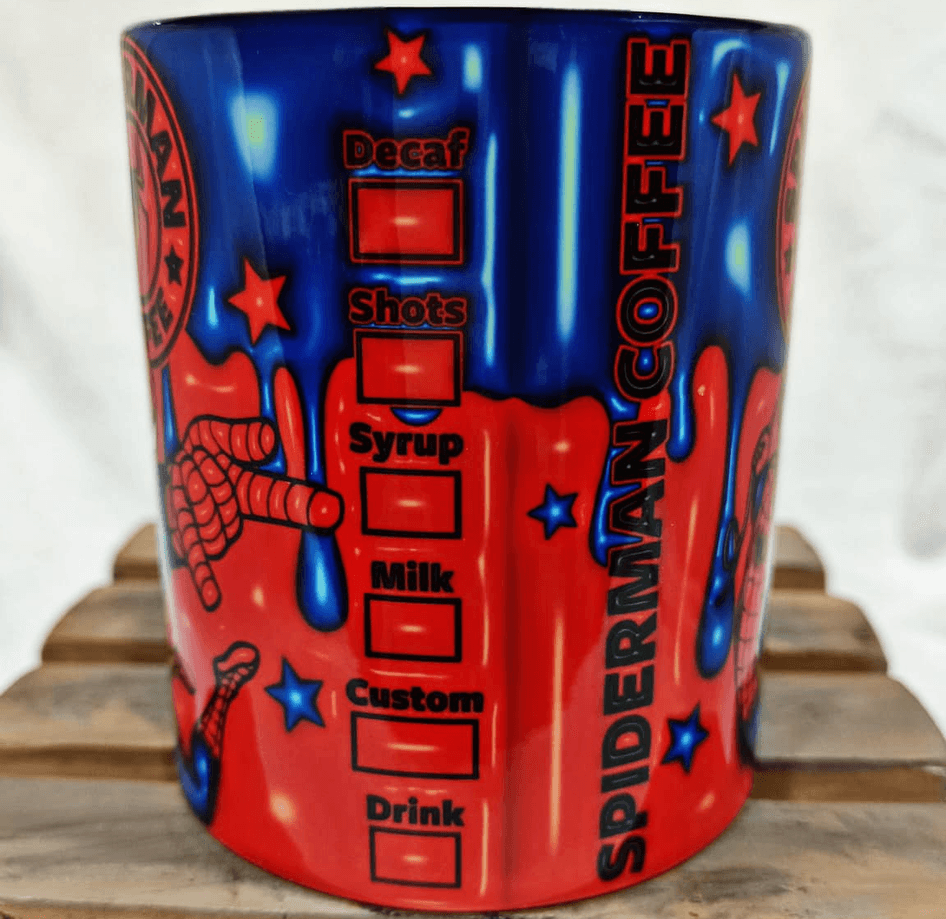 Örümcek adam Baskı içi ve Kulpu Renkli Kupa