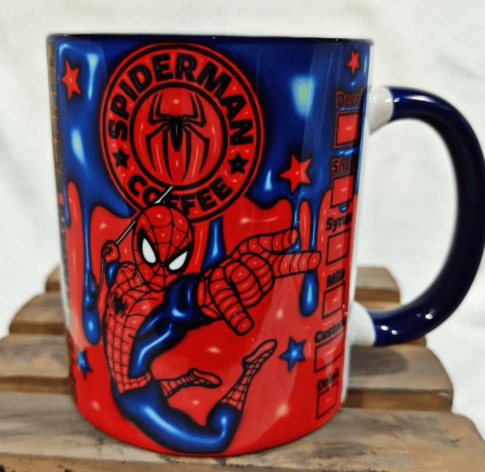 Örümcek adam Baskı içi ve Kulpu Renkli Kupa