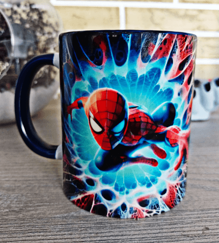 Örümcek adam Baskı içi ve Kulpu Renkli Kupa