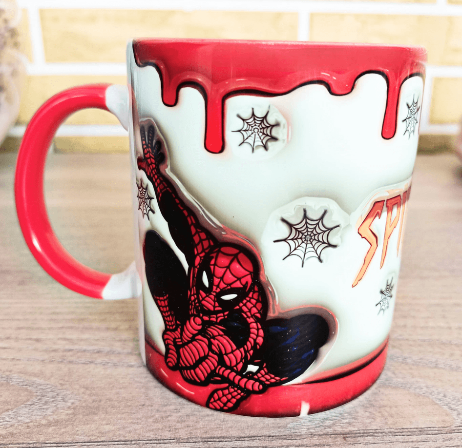 Örümcek adam Baskı içi ve Kulpu Renkli Kupa