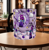 Ters Yüz Baskı içi ve Kulpu Renkli Kupa