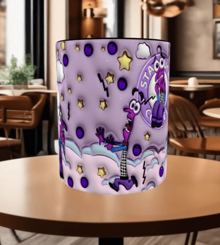 Ters Yüz Baskı içi ve Kulpu Renkli Kupa