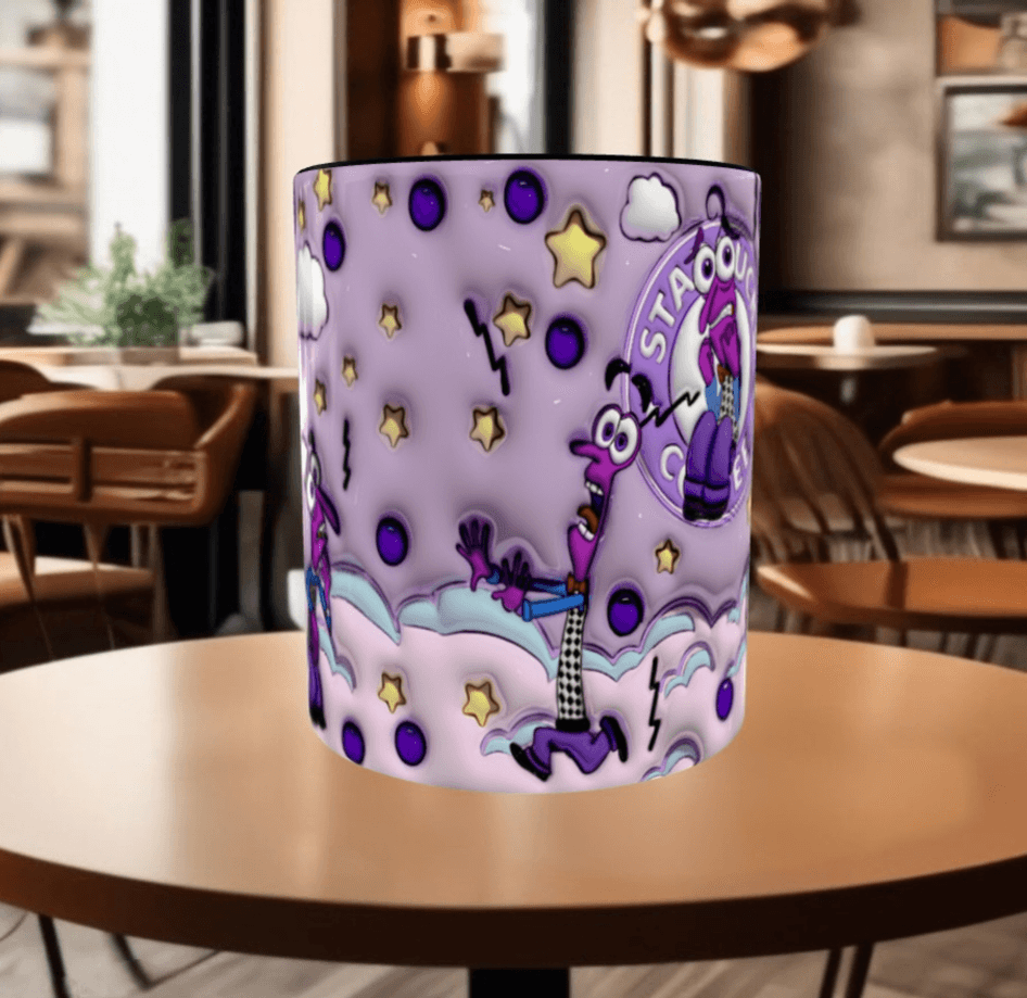 Ters Yüz Baskı içi ve Kulpu Renkli Kupa