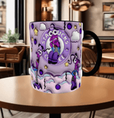 Ters Yüz Baskı içi ve Kulpu Renkli Kupa