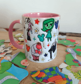 Ters Yüz Baskı içi ve Kulpu Renkli Kupa