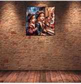 Noel gecesi vintage baskı metal hediyelim dekoratif kaliteli duvar saati