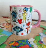 Ters Yüz Baskı içi ve Kulpu Renkli Kupa