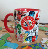 Ters Yüz Baskı içi ve Kulpu Renkli Kupa