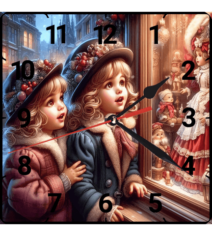 Noel gecesi vintage baskı metal hediyelim dekoratif kaliteli duvar saati