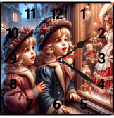 Noel gecesi vintage baskı metal hediyelim dekoratif kaliteli duvar saati