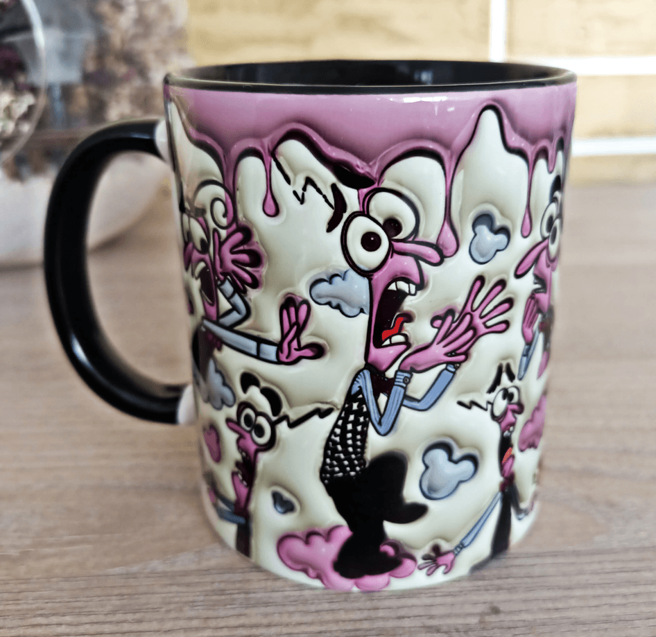 Ters Yüz Baskı içi ve Kulpu Renkli Kupa