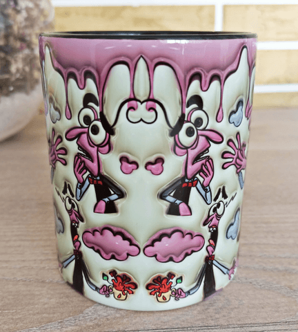 Ters Yüz Baskı içi ve Kulpu Renkli Kupa