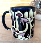 Ters Yüz Baskı içi ve Kulpu Renkli Kupa