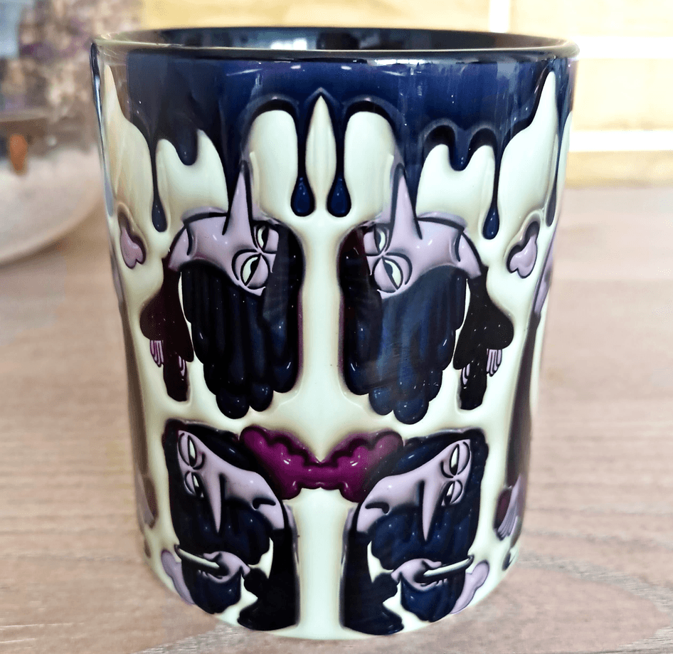 Ters Yüz Baskı içi ve Kulpu Renkli Kupa