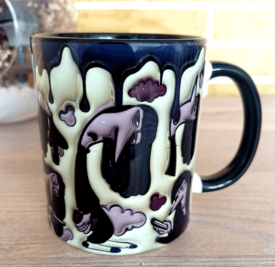 Ters Yüz Baskı içi ve Kulpu Renkli Kupa