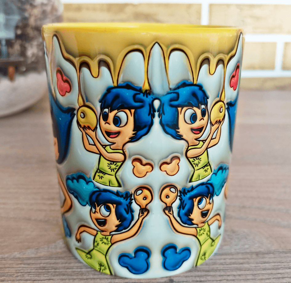 Ters Yüz Baskı içi ve Kulpu Renkli Kupa