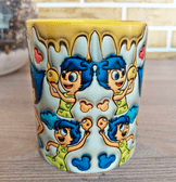 Ters Yüz Baskı içi ve Kulpu Renkli Kupa