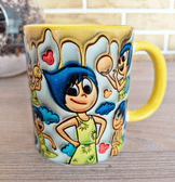 Ters Yüz Baskı içi ve Kulpu Renkli Kupa