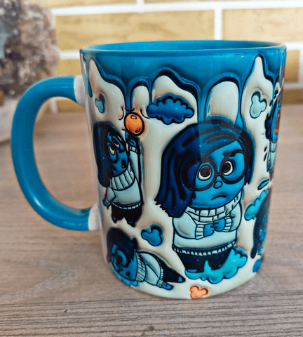 Ters Yüz Baskı içi ve Kulpu Renkli Kupa