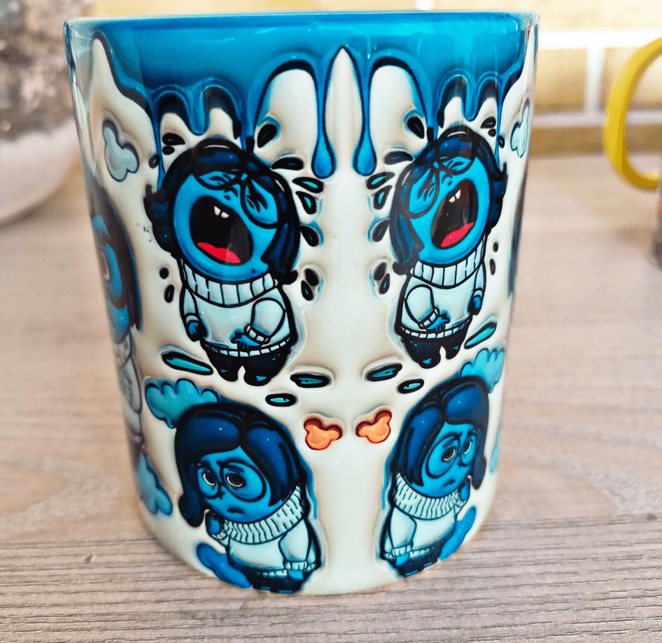 Ters Yüz Baskı içi ve Kulpu Renkli Kupa