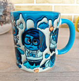 Ters Yüz Baskı içi ve Kulpu Renkli Kupa