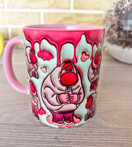 Ters Yüz Baskı içi ve Kulpu Renkli Kupa