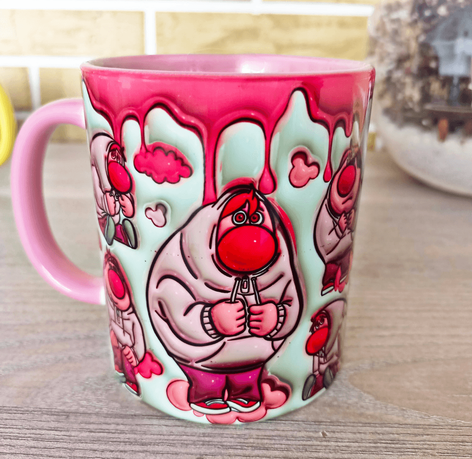 Ters Yüz Baskı içi ve Kulpu Renkli Kupa