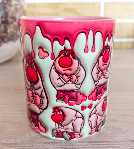 Ters Yüz Baskı içi ve Kulpu Renkli Kupa