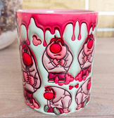 Ters Yüz Baskı içi ve Kulpu Renkli Kupa